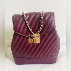 Michael Kors Women's Rose Vegan Leather Chain Backpack